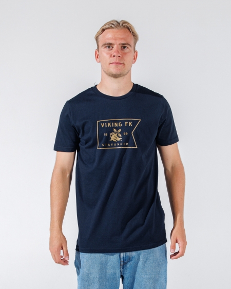 T-skjorte med Vikinglogo gull