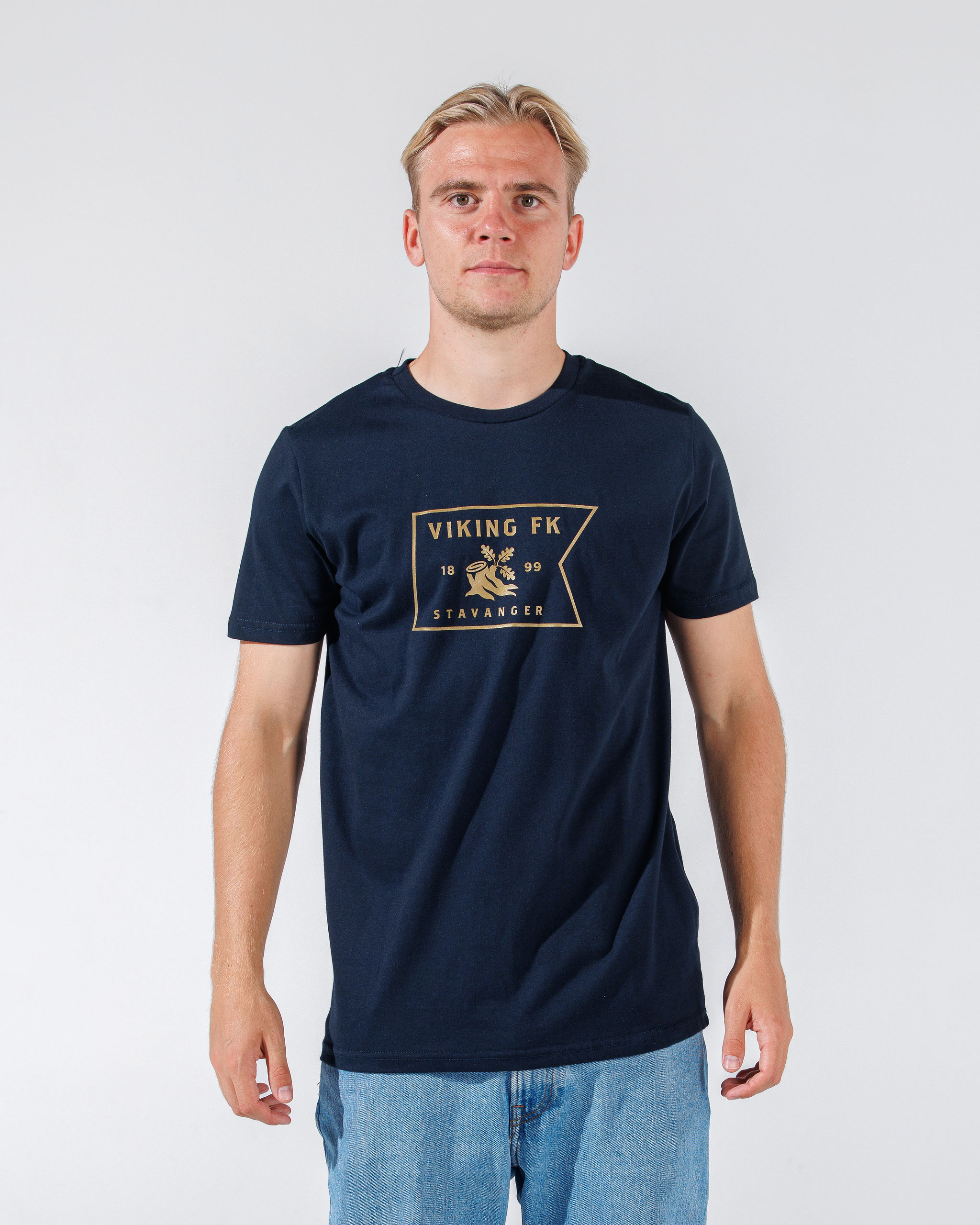 T-skjorte med Vikinglogo gull